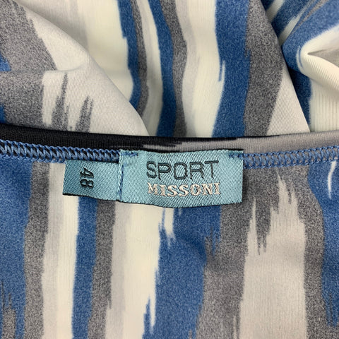 MISSONI SPORT Size S Blue Gray White Marbled Nylon Tank Top