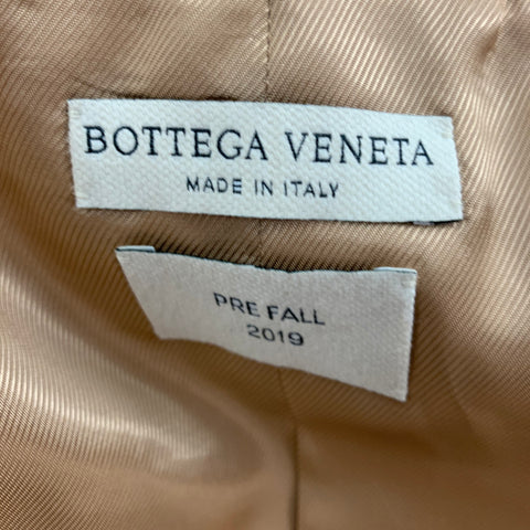 BOTTEGA VENETA Pre-Fall 2019 Size 40 Khaki Mohair Wool Notch Lapel Sport Coat
