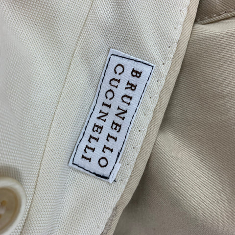 BRUNELLO CUCINELLI Size 34 Cream Cotton Casual Pants