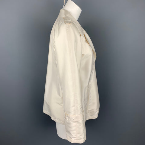 CoSTUME NATIONAL Veste trapèze en polyester sergé crème taille 2