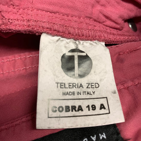 TELERIA ZED Size 33 Pink Cotton Elastane Jean Cut Casual Pants