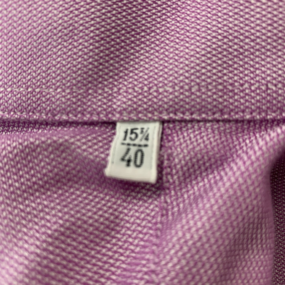 LORO PIANA Size M Purple Cotton Button Down Long Sleeve Shirt