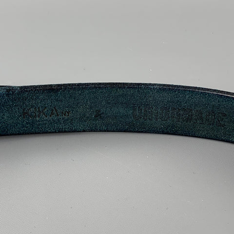KIKA NY Waist Size 33 Dark Navy Leather Belt