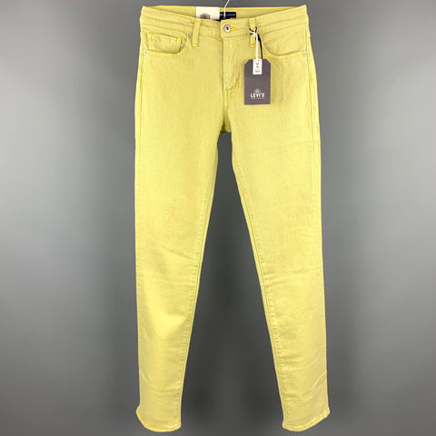LEVI'S MADE & CRAFTED 511 Size 29 Pistachio Denim Zip Fly Slim Jeans