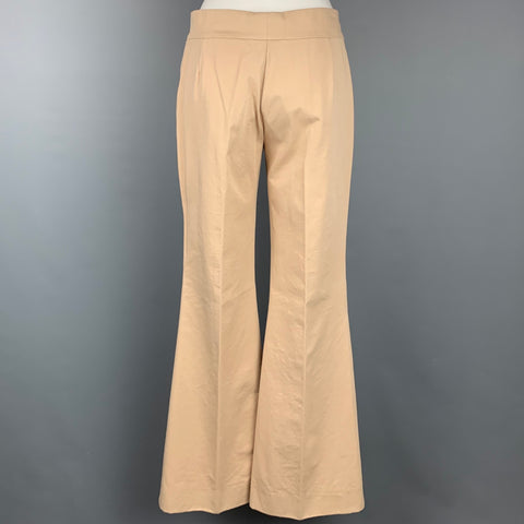 PRADA Pantalon décontracté chino à jambe large en coton kaki taille 2