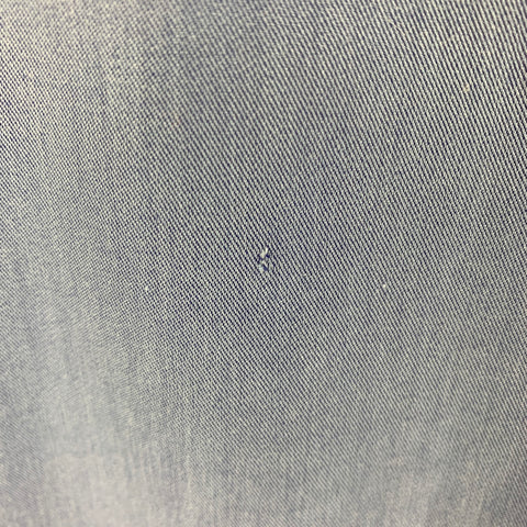 ERMENEGILDO ZEGNA Size XL Blue Solid Cotton Button Down Long Sleeve Shirt