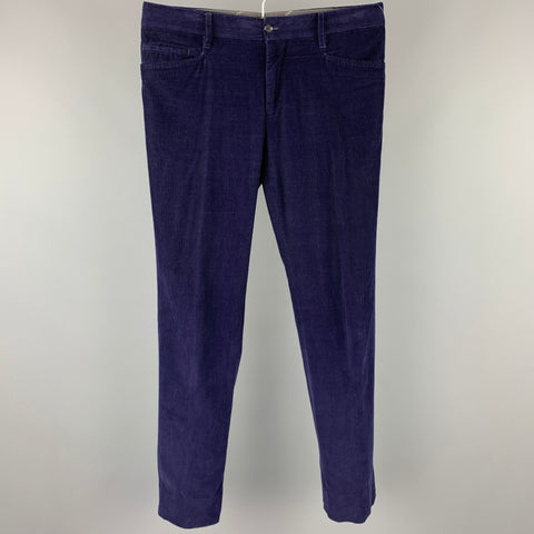 DOLCE & GABBANA Size 32 Eggplant Purple Cotton Zip Fly Casual Pants