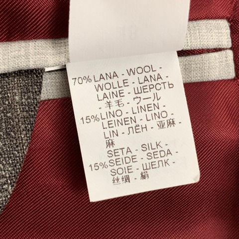 BRUNELLO CUCINELLI Size 38 Brown Wool Blend Notch Lapel Suit