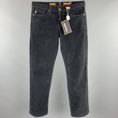 ADRIANO GOLDSCHMIED Size 30 Charcoal Corduroy Jean Cut Casual Pants