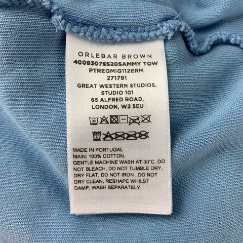 ORLEBAR BROWN Size XL Blue Terry Cloth Cotton Short Sleeve T-shirt