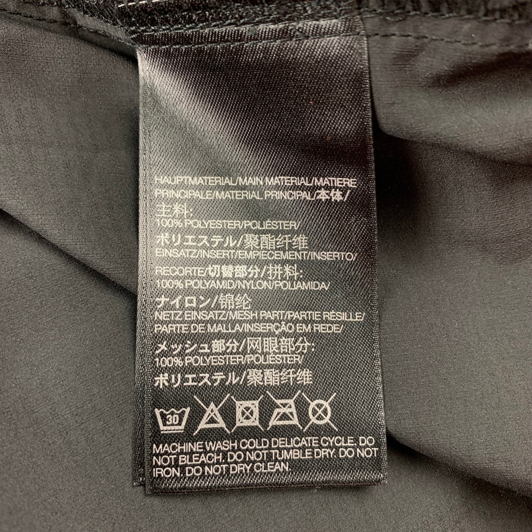 KOLOR x ADIDAS Size M Black & Silver Stripe Trim Polyester Zip Up Jacket
