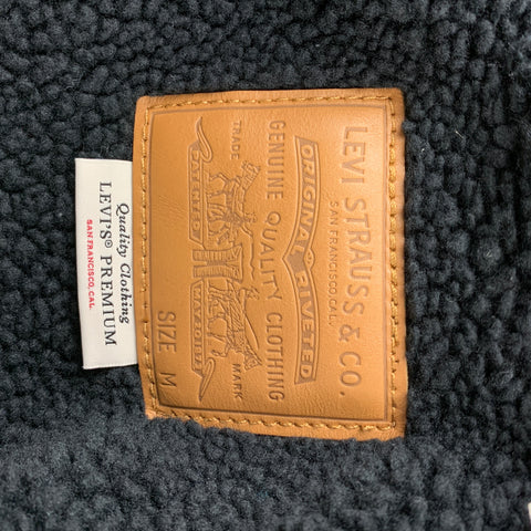 LEVI'S PREMIUM Size M Black Denim Capital E Trucker Jacket