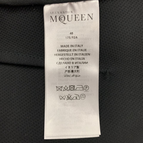 ALEXANDER MCQUEEN SS 17 Size 38 Black Silver Floral Military Regalia Coat