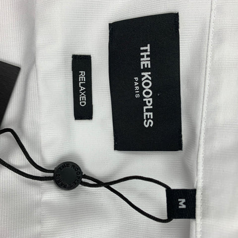 THE KOOPLES Size M White Cotton Nehru Collar Relaxed Long Sleeve Shirt