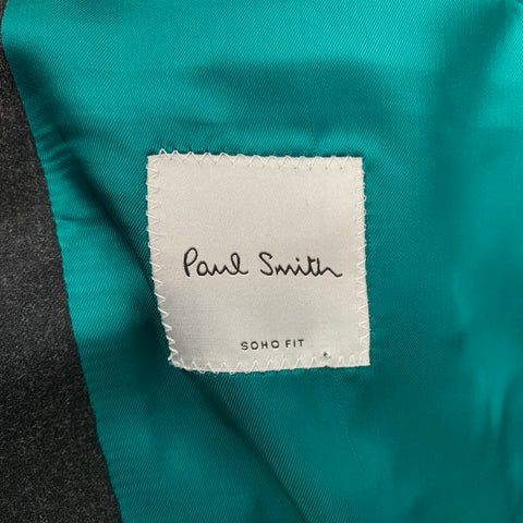 PAUL SMITH Soho Fit Size 40 Regular Charcoal Wool / Cashmere Notch Lapel Sport Coat