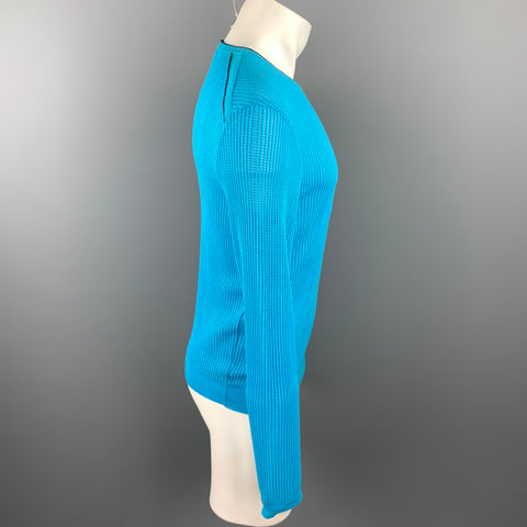 COLLECTION CALVIN KLEIN Taille XS Pull à col rond en coton Aqua Mesh