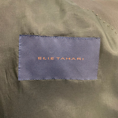 ELIE TAHARI  Size 42 Regular Navy Pinstripe Virgin Wool Notch Lapel Suit
