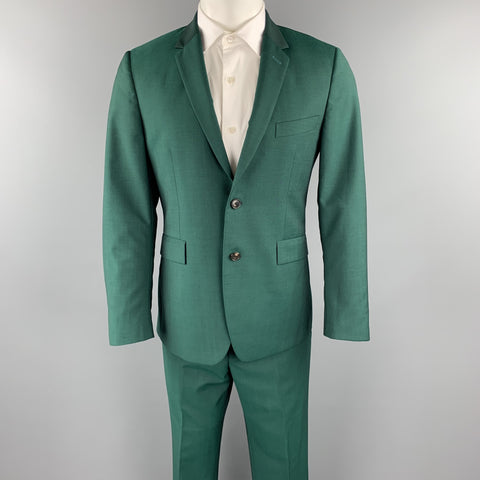 PAUL SMITH Size 38 Green Wool / Mohair Notch Lapel Suit