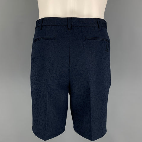FRED PERRY x RAF SIMONS Size 36 Navy Cotton Polyester Zip Fly Shorts