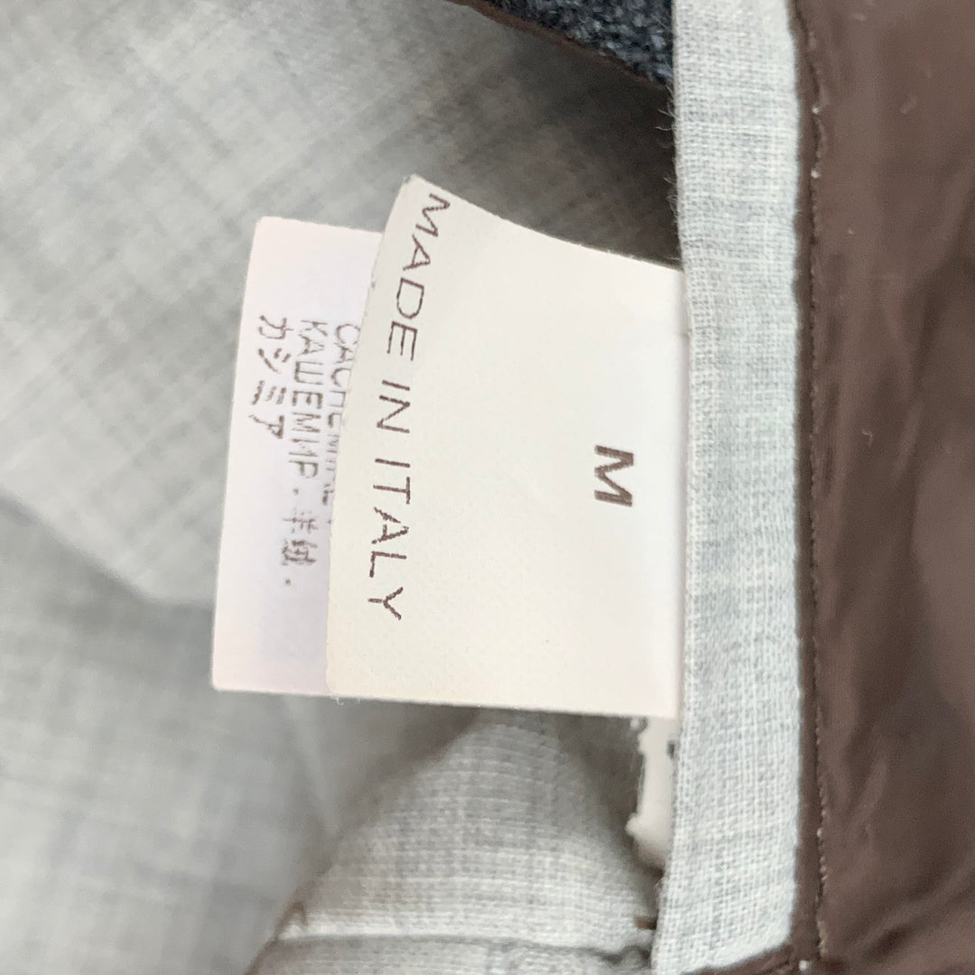 BRUNELLO CUCINELLI Size M Size Gray Brown Stripe Wool Blend Vest