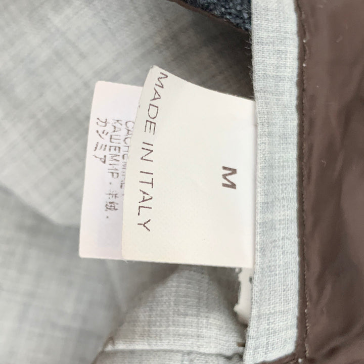 BRUNELLO CUCINELLI Size M Size Gray Brown Stripe Wool Blend Vest
