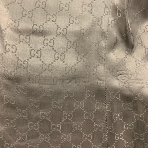GUCCI Size 42 Brown Nailhead Wool Notch Lapel Suit