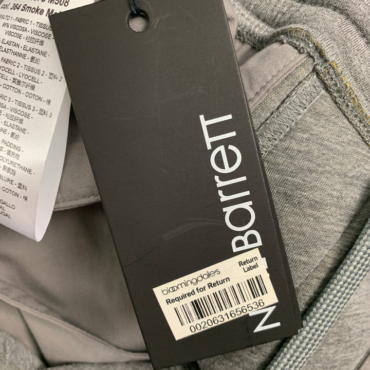 NEIL BARRETT Talla XL Pantalones deportivos de viscosa gris jaspeado Pantalones casuales