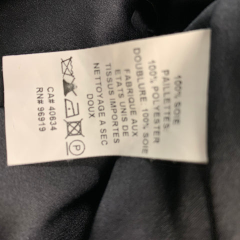 MARC JACOBS Size 0 Silver Grey Silk Sequined Shift Dress