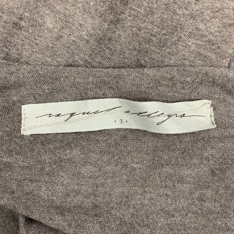 RAQUEL ALLEGRA Size L Grey Heather Cotton / Polyester Below Knee Dress