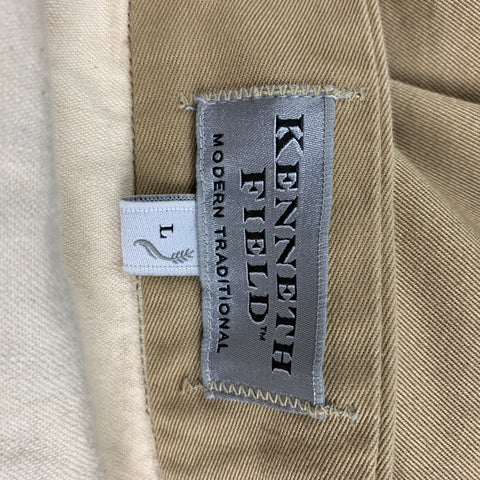 KENNETH FIELD Size L Khaki Cotton Side Tabs Casual Pants