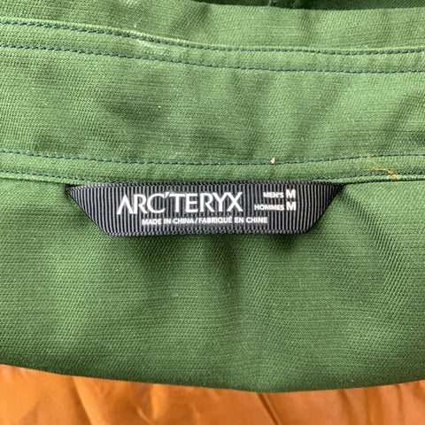 ARCTERYX Size M Forest Green Cotton Zip Up Insulated Proxy Jacket