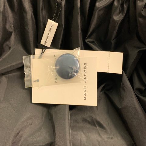 MARC JACOBS Taille XS Manteau surdimensionné en polyester bleu marine métallisé