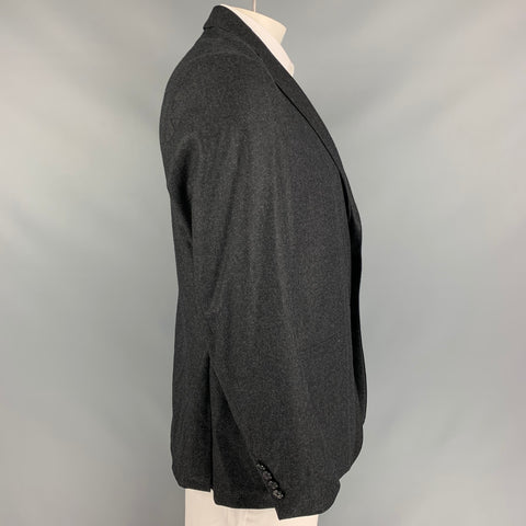 GITMAN BROS for UNIONMADE Size 44 Charcoal Wool Notch Lapel Sport Coat