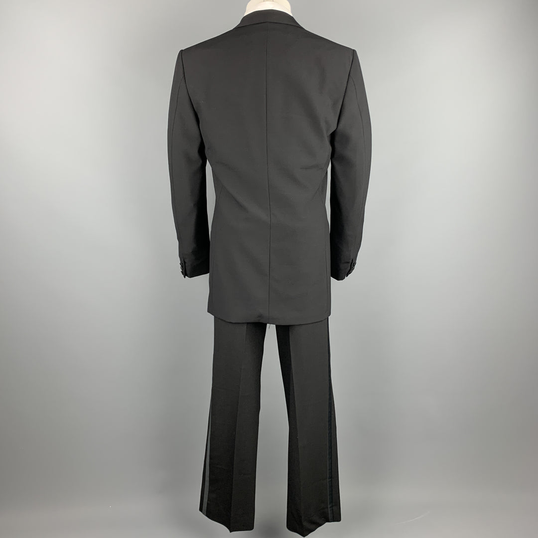 MANI by GIORGIO ARAMNI 40 Long Black Wool Tuxedo