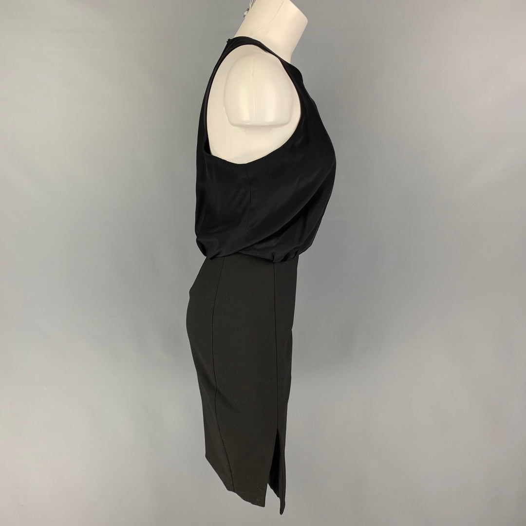 ELIZABETH and JAMES Size 4 Black Polyester Blend Two Tone Sleeveless Dress Sui Generis Designer Consignment ELIZABETH and JAMES Size 4 Black Polyester Blend Two Tone Sleeveless Dress Sui Generis Designer Consignment
