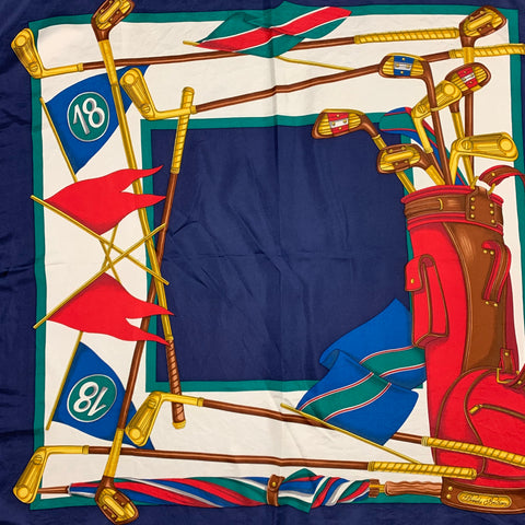 BROOKS BROTHERS Multi-Color Golf Silk Scarf