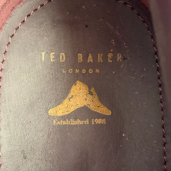 TED BAKER Taille 12 Bottes Chukka à lacets en cuir noir