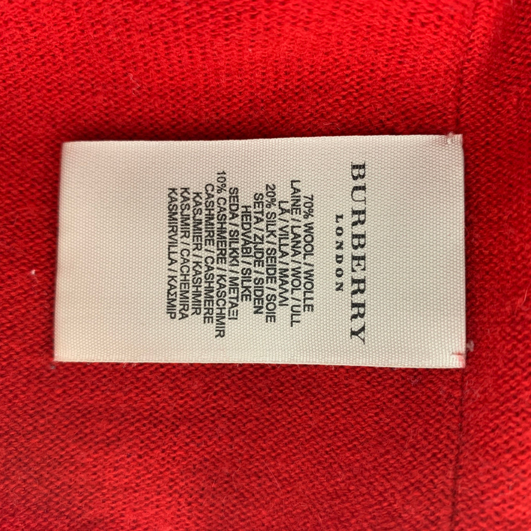 BURBERRY LONDON Size S Red Wool Blend Solid Pullover
