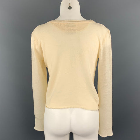 MAISON MARTIN MARGIELA Size M Beige Knitted Wool Pullover