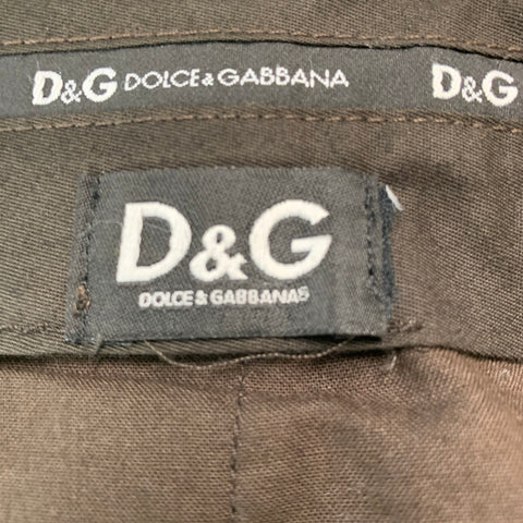 D&G by DOLCE & GABBANA Size 32 Brown Multi-Color Plaid Wool Blend Dress Pants