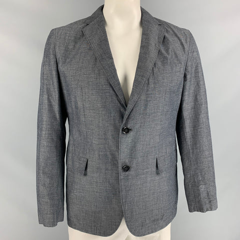 HUGO BOSS Chest Size 40 Regular Grey Polyester Sport Coat