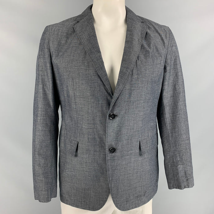 HUGO BOSS Chest Size 40 Regular Grey Polyester Sport Coat