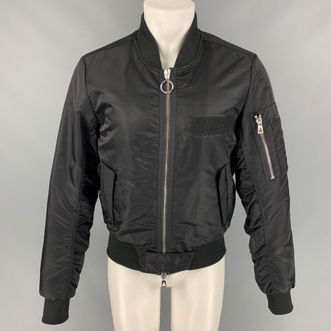 ELEVEN PARIS Cazadora Bomber de Poliamida Negra Talla S
