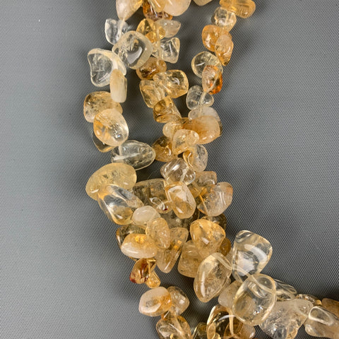 Collier superposé de perles orange VINTAGE