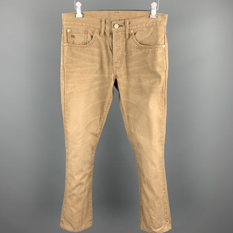 RRL by RALPH LAUREN Size 29 Tan Cotton Button Fly Casual Pants
