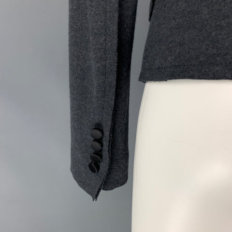 DOLCE & GABBANA Size 6 Grey Virgin Wool Jacket Blazer
