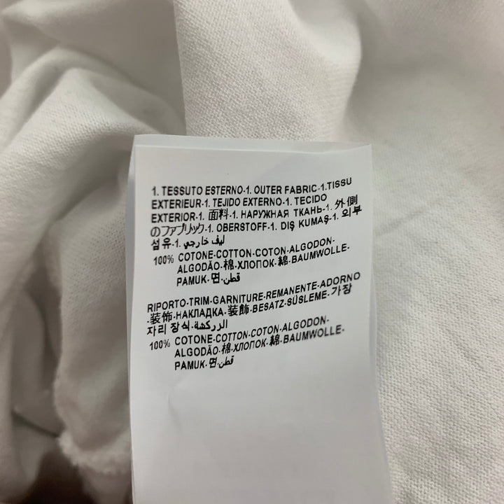 VERSACE Size 3XL White Black Logo Cotton Short Sleeve T-shirt