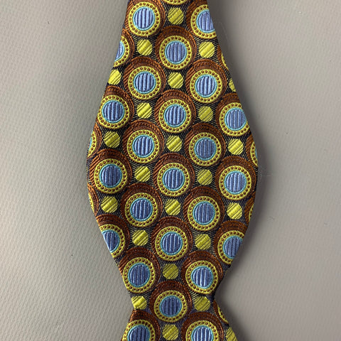 CARROT & GIBBS Green & Blue Dots Silk Bow Tie