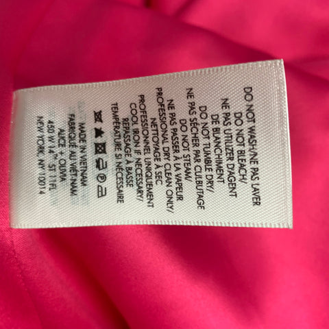 ALICE + OLIVIA Size XS Pink Polyester Solid Shawl Collar Jacket