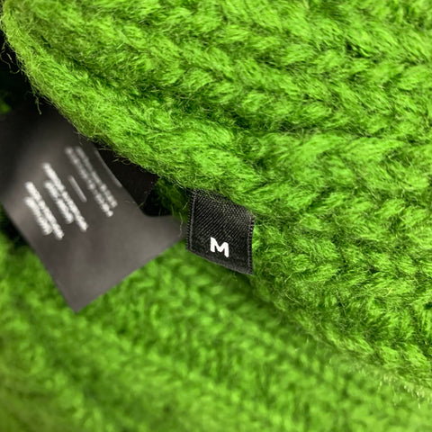 AMI by ALEXANDRE MATTIUSSI Jersey de cuello redondo de lana de punto trenzado verde talla M